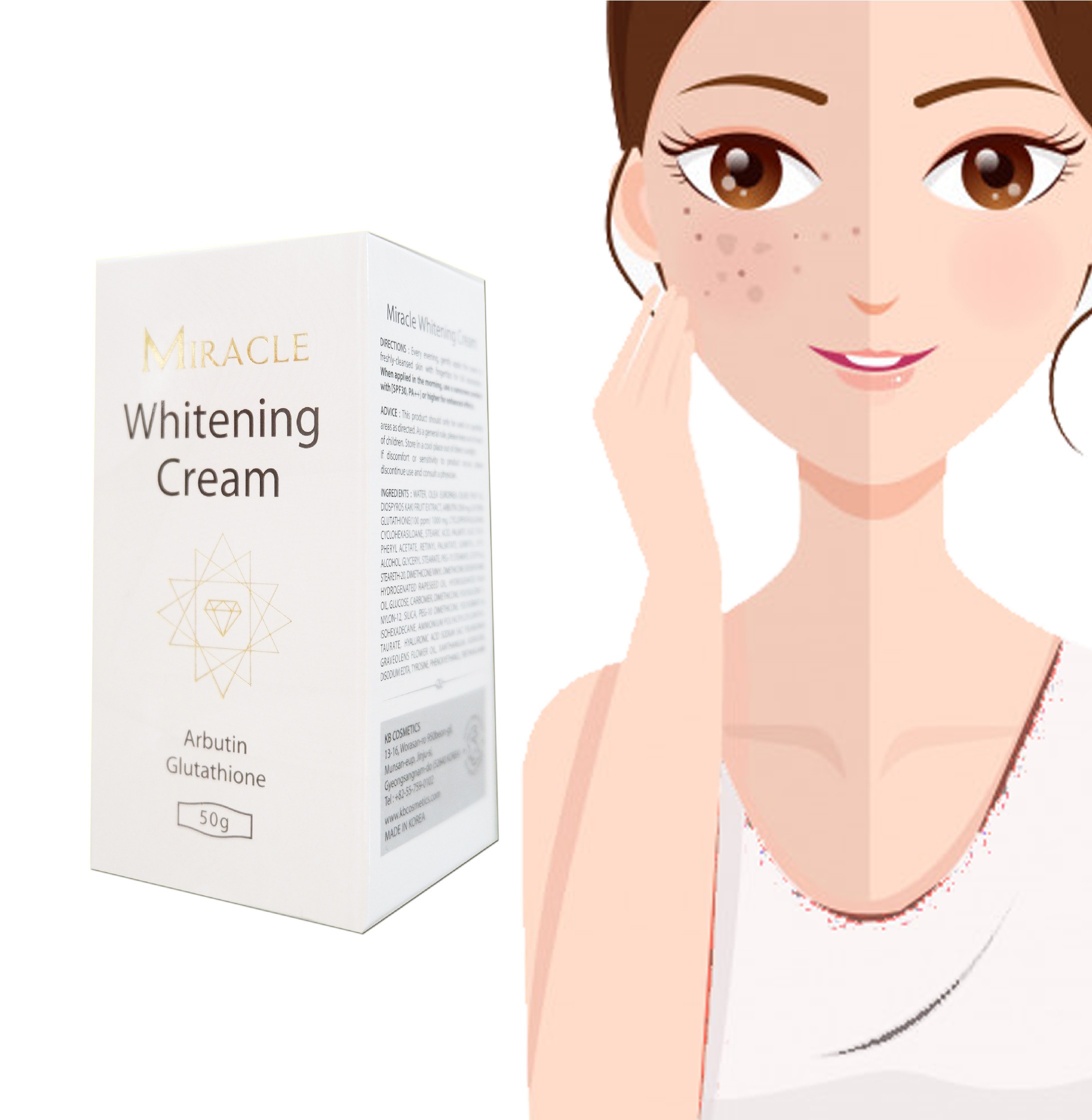 Miracle Whitening Cream làm sạch nám, dưỡng trắng da
