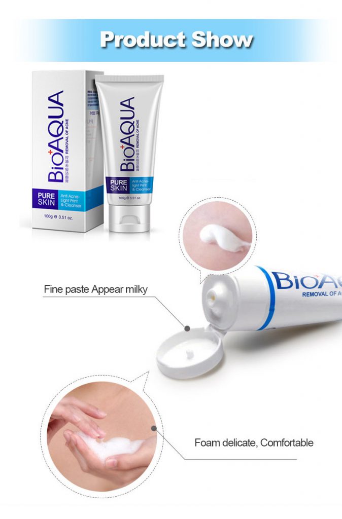 Sữa rửa mặt Bioaqua Pure Skin Anti Acne Cleanser