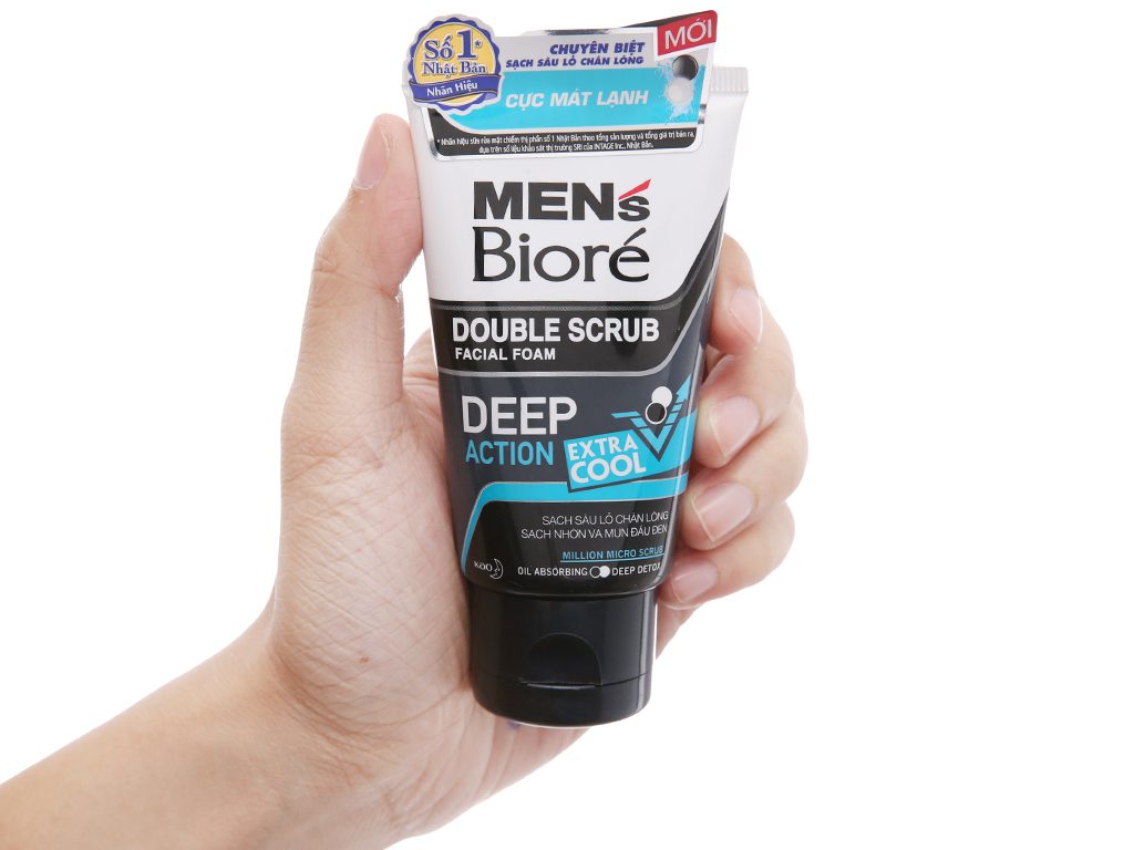 Cảm nhận sau khi sử dụng sữa rửa mặt Men’s Bioré Double Scrub Extra Cool