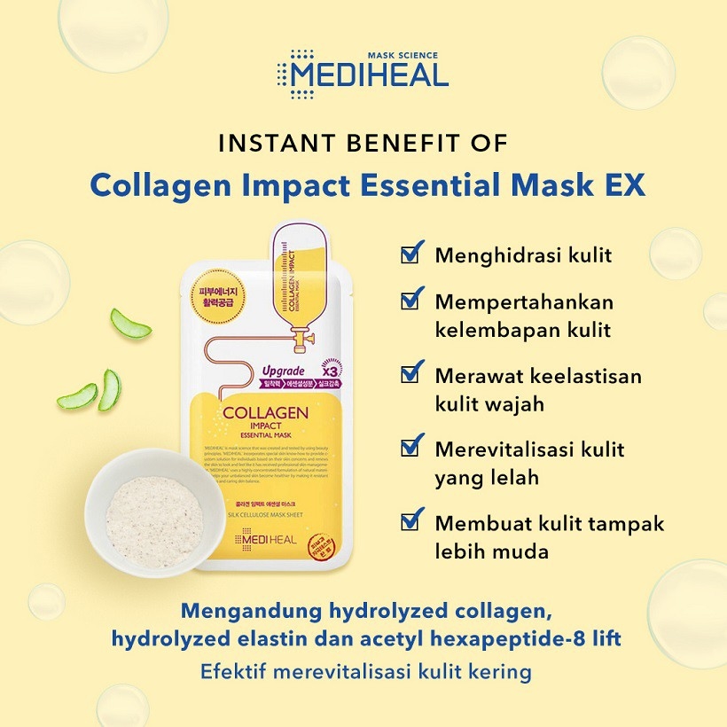 Công dụng của các thành phần trong Mediheal Collagen Impact Essential Mask 