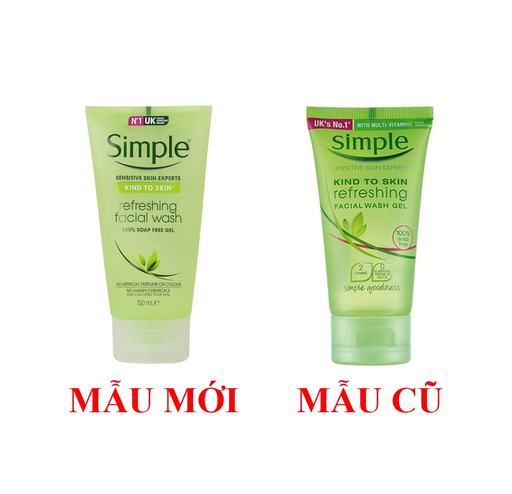 Sữa rửa mặt Simple Refreshing Facial Wash 100% SoapFree