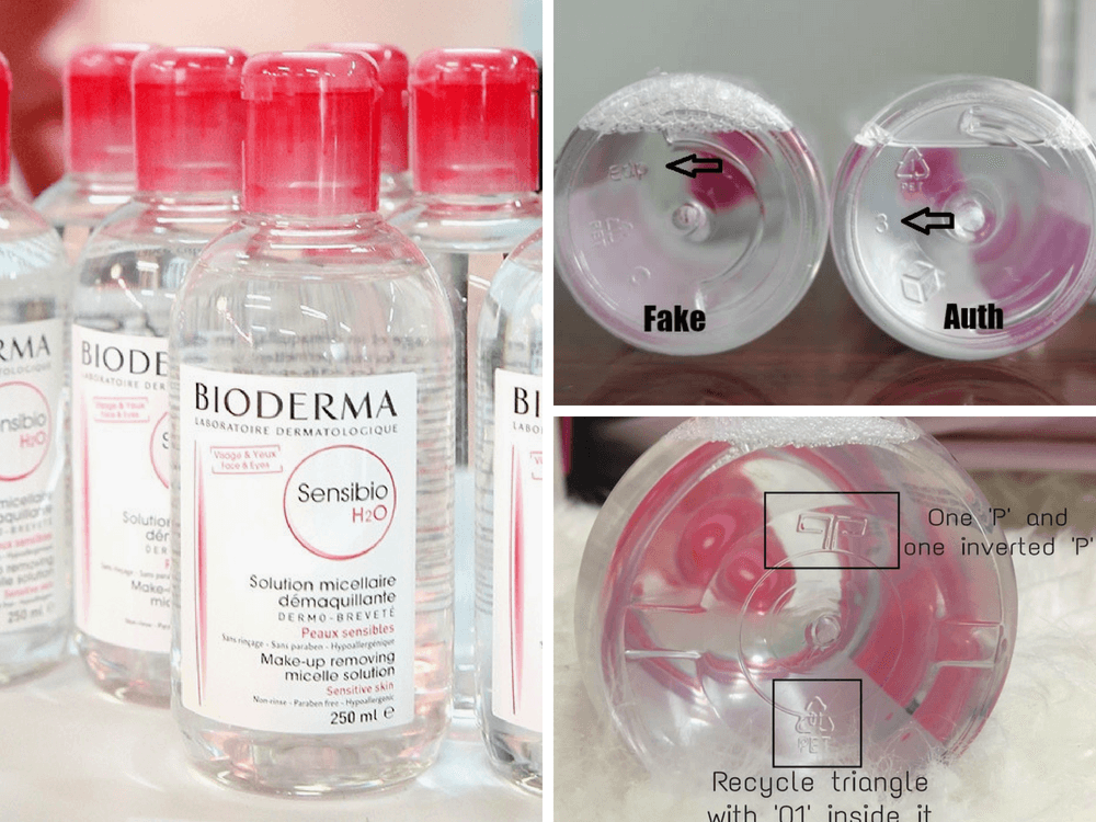 Cách phân biệt nước tẩy trang Bioderma màu hồng thật-giả