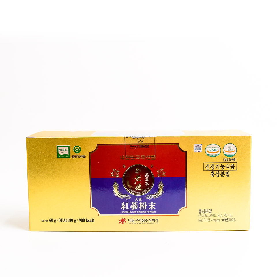 Quy cách đóng gói bột hồng sâm hàn quốc Daedong Red Ginseng powder