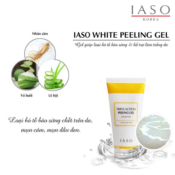 Gel tẩy da chết IASO Triple Action Peeling Gel